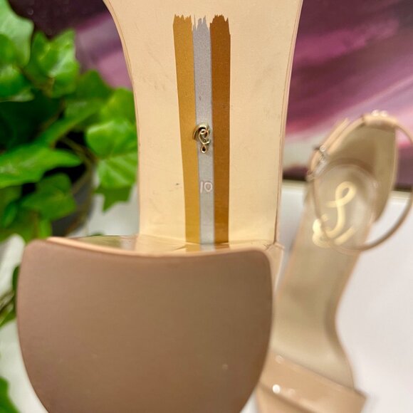 SAM EDELMAN Yaro Block Heel Sandal in Beige Size 10 - Picture 11 of 11